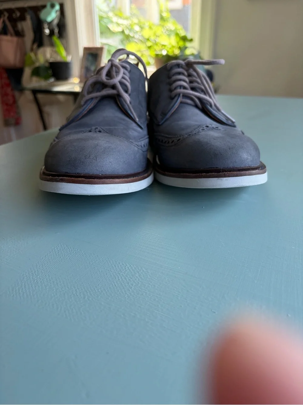 Cole Haan Slate Blue Wingtip Oxfords